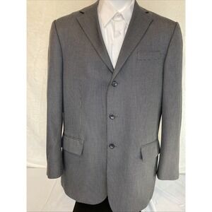 Oscar de la Renta Sports Coat Blazer Jacket Men Size 44L Houndstooth Gray